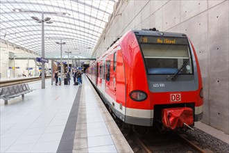 S-Bahn train at Cologne Bonn Airport station in Cologne