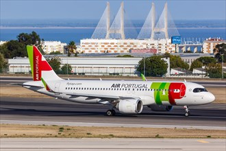 A TAP Air Portugal Airbus A320neo with registration CS-TVI at Lisbon Airport
