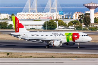 A TAP Air Portugal Airbus A319 with registration CS-TTL at Lisbon Airport
