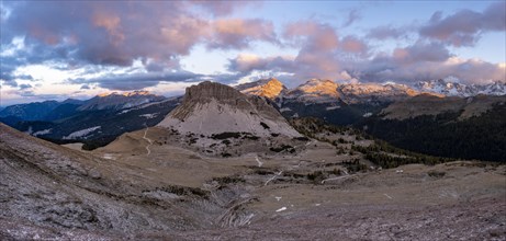 Monte Castellaz and Lagorai chain at sunrise