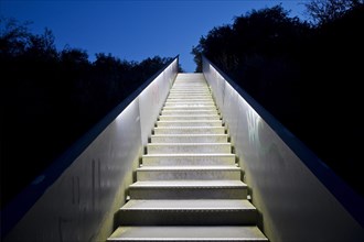 The illuminated stairway to heaven on the North Germany slag heap