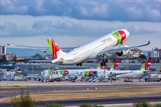 An Airbus A330-900neo of TAP Air Portugal with the registration CS-TUH at Lisbon Airport