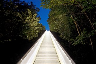 The illuminated stairway to heaven on the North Germany slag heap