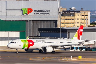 A TAP Air Portugal Airbus A321neo with registration CS-TXB at Lisbon Airport