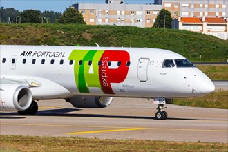 An Embraer 190 aircraft of TAP Portugal Express with registration CS-TPO at Porto Airport