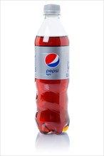 Pepsi light Cola lemonade soft drink beverage in a plastic bottle cut-out isolated against a white background