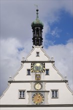 Gable with sundial and clock