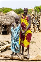 Traditional dressed girls from the Toposa tribe