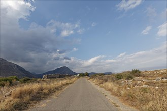 Lonely road in the Taygetos Mountains