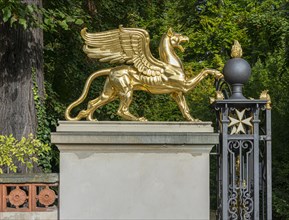 The palace park in Glienicke with Lion's Gate