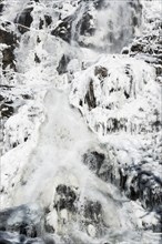 Waterfall with snow and ice