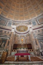 Christian altar in ancient Roman temple Pantheon