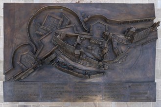 Relief of the Kaiserburg with explanations also in Braille