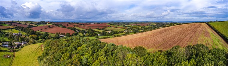 Fields and Meadows over Torbay from a drone