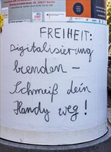 Poster on a Berlin advertising pillar Berlin