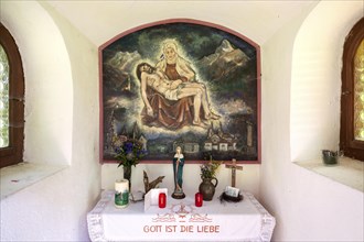 Interior of the Willow Chapel in Oberau