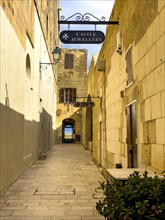 Historic narrow alley in Gozo Citadel