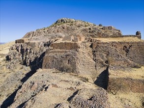 Aerial of the archeological site La Quemada also known as Chicomoztoc