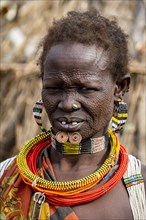 Scar face as a mark of beauty woman from the Jiye tribe