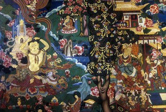 Paintings in Tibetan Buddhist Monastery at Bodhgaya