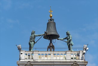 Moors striking the hours at the top of St Mark's Clocktower