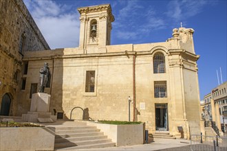First building first church when Valletta was founded in 1566