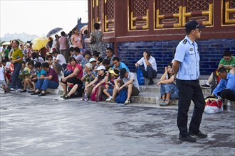 Altar of Heaven with tourists and policeman