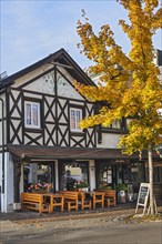 Half-timbered house with wine tavern in Bad Woerishofen