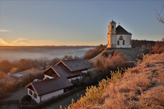 Marienberg pilgrimage church at sunrise