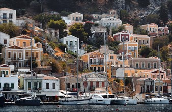 View of the houses of Symi
