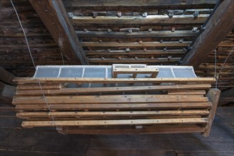Replacement sieves of a grain mill in the attic
