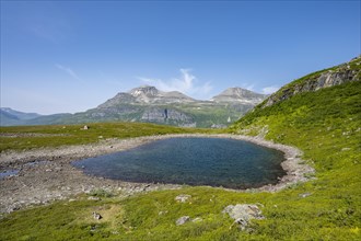 Small mountain lake in Innerdalen high valley