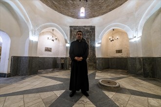 Proud monk in the Saint Mar Behnam monastery