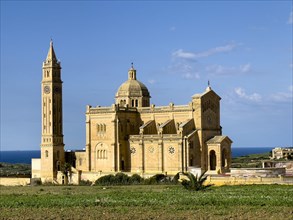 Sanctuary National Shrine Basilica Madonna ta' Pinu in neo-Romanesque style