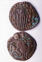 10th century Chola copper coin