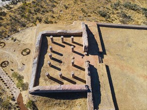 Aerial of the archeological site La Quemada also known as Chicomoztoc
