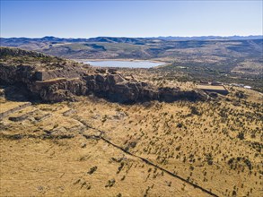 Aerial of the archeological site La Quemada also known as Chicomoztoc