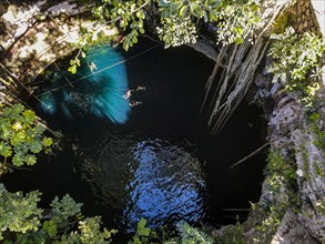 Aerial of Cenote Oxman