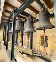 Five old 17th century and 18th century bells from St Marija's Cathedral in Gozo Citadel