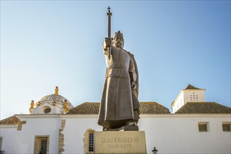 Monument of king Alfonso III in front of museum in Faro