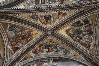 Cross vault with frescoes by Fra Angelico and Luca Signorelli
