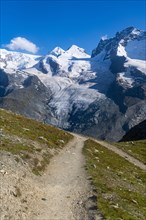 Mountains and Glacier on the Pennine Alps