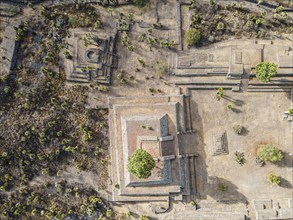 Aerial of the Mesoamerican archaeological site Cantona
