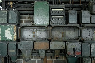 Old switch boxes in the visitor centre of the Zollverein colliery