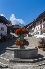 Medieval town in the Gruyere castle