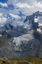 Mountains and Glacier on the Pennine Alps