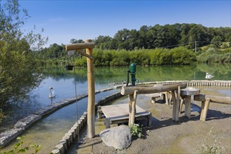 Water playground in the Lonsee water adventure area