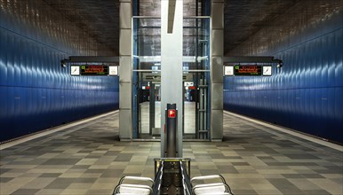 The Ueberseequartier underground station in Hamburg