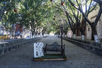 Pedestrian zone in the Unesco site Morelia