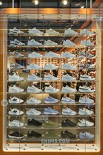 Shop window with trainers